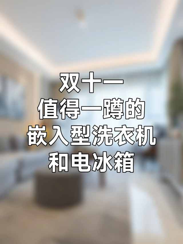 双十一值得一蹲的嵌入型洗衣机和电冰箱