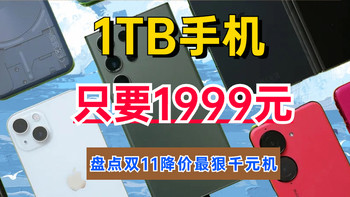 1TB手机只要1999元！盘点双11降价最狠千元机，抄底就抄这样的