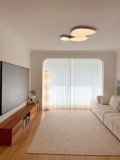简约风的客厅设计：白色为主的色调更加让人心旷神怡