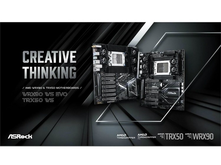 华擎发布 TRX50 WS 和 WRX90 WS EVO 顶级工作站主板、支持AMD新一代线程撕裂者、热管+风扇主动散热、双万兆