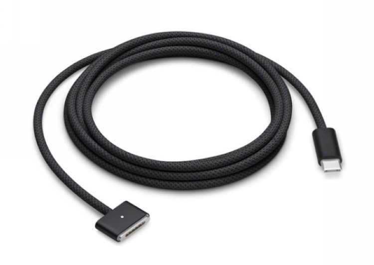 苹果商城上架深空黑配色 USB-C 转 MagSafe 3 连接线、2米编织线/磁吸插头、带指示灯