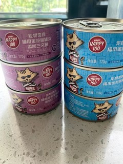 ￼￼顽皮泰国进口 happy100猫罐头170g*24罐金枪鱼+鲷鱼罐头(汤汁型) 成猫