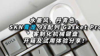 水墨风、丹青色，SKN青龙 98配列 Gasket Pro客制化机械键盘开箱及试用体验分享！