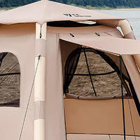 畅享户外时光，感受舒适与自由！一分钟速充充气帐篷让你的露营之旅更加顺利！