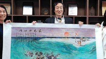 东海渔翁（张传斌教授）献画表爱心，画意凝聚西沙情
