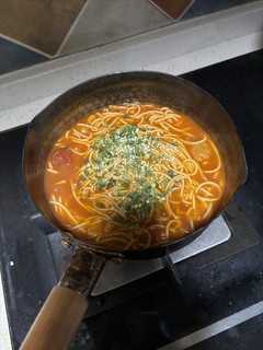 浓汤番茄丸子，豪华版煮泡面，可劲儿造，冬日舒服安逸
