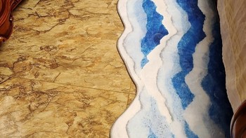 碧蓝海浪威尔顿机织地毯：轻奢卧室的ins风床边守护者