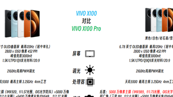 一张图看懂 篇二十五：VIVO X100 Pro对比VIVO X100，哪款值得入手？