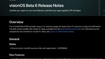 使用技巧 篇十八：相当积极！Apple visionOS Beta 6 更新说明
