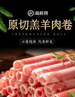 HI 海底捞火锅草原羔羊肉卷500g/袋 原切无调理火锅涮肉食材内蒙涮羊肉片