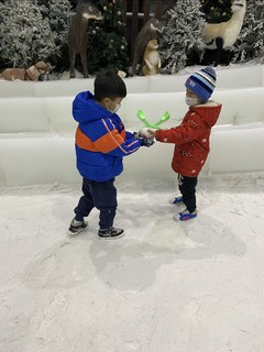 南方的孩子真惨，只能在室内玩一玩雪