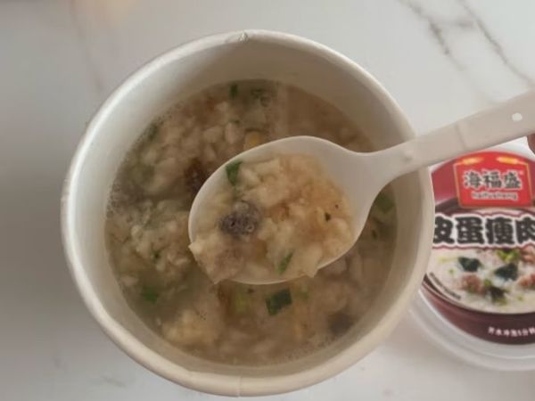 海福盛海鲜排骨牛肉粥 营养早餐速食粥 代餐早饭八宝冻干粥 6杯组合228g