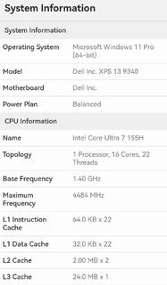 戴尔新款XPS 笔记本曝光 搭载 Ultra 7 155H