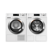美诺（MIELE）洗烘套装欧洲进口家用智能变频10KG洗衣机+热泵烘干机9KG干衣机WCG677+TCH797【小金刚系列】
