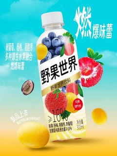 【野果世界沁润发酵气泡饮】好喝健康的解渴气泡水饮料310ml*15瓶 只需要29.9元