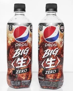 百事尝鲜价现货日本pepsiBIG生可乐原味零度无糖碳酸汽水饮料瓶装百事生可乐原味+零度600ml各6瓶