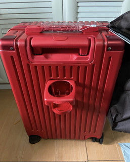 海澜之家（HLA）行李箱男女学生铝框拉杆箱旅行箱登机箱密码箱托运大容量结婚皮箱 法拉红-拉￼￼