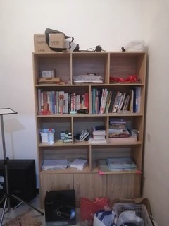 实木书柜落地靠墙一体