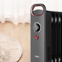 亚都（YADU）取暖器电热油汀电暖器小型电暖气片家用7片/9片迷你油酊900W/1000W机械款YD-QNS0709