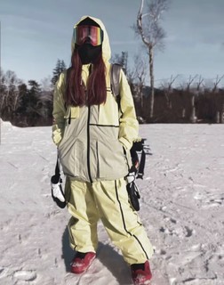 Flow Theory滑雪裤女单双板2023新款防水保暖装备撞色男雪裤 黑色（单裤子） S