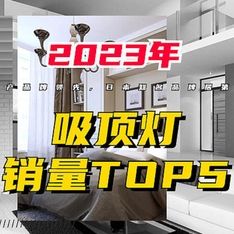 2023年度吸顶灯销量TOP5：两大国产品牌领先，日本知名品牌居第三