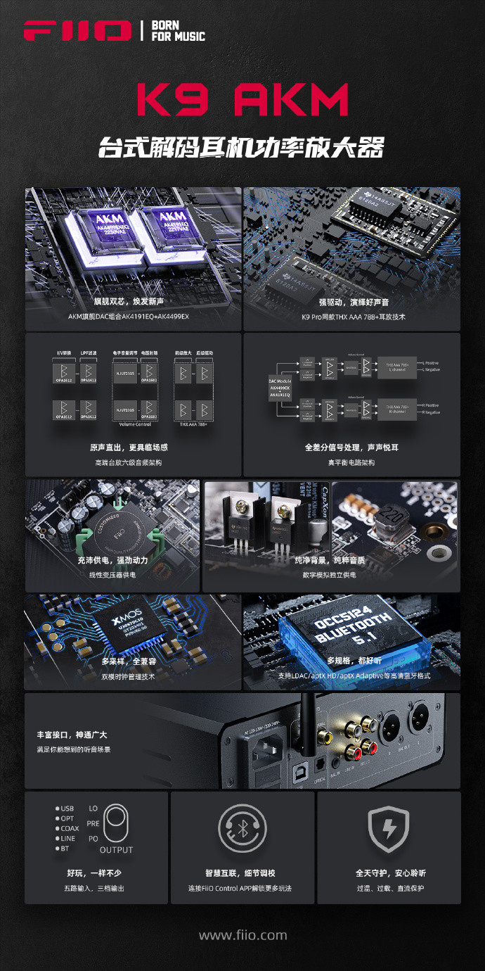 飞傲发布 K9 AKM 版桌面解码耳放，旗舰双芯、六级音频架构、支持 USB-C