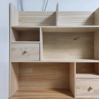 桌面书架实木桌上置物架