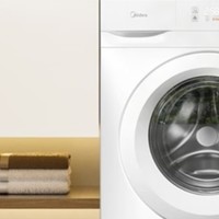 美的10KG滚筒洗衣机，洗烘一体，低噪变频，节能省电，家庭洗衣好帮手！