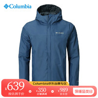 Columbia哥伦比亚冲锋衣男士风帽单层夹克风衣机织外套RE2433452M