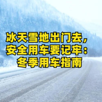 老司机的独门秘籍 篇八：冰天雪地出门去，安全用车要记牢：冬季用车指南