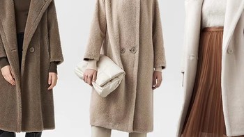 纯羊毛外套女冬季新款法式中长款连帽泰迪颗粒羊毛大衣高级感
