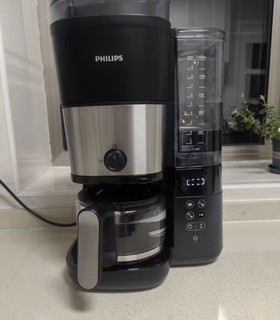 飞利浦美式咖啡机双豆仓混合研磨一体家用全自动 豆粉两用 