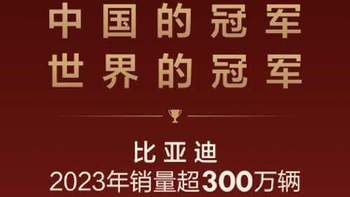 比亚迪2023年销量破302万 领跑全行业 彰显中国汽车品牌实力