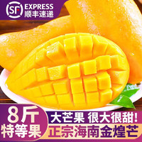 知鲜湾芒果水果金煌芒海南芒果特大芒果当季时令新鲜水果整箱8斤