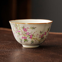初伍汝窑主人杯高档简约家用个人喝茶专用品茗杯单个陶瓷功夫茶杯