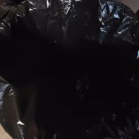 固成手提垃圾袋背心式家用黑色38cm*65cm150只双面25μm加厚塑料袋