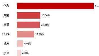 国内折叠屏手机大洗牌：小米跌出前五，第一名独占51.23%