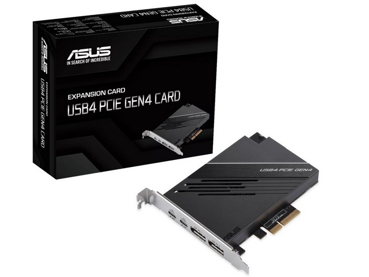 华硕发布 USB4 PCIE GEN4 扩展卡，双 USB4 + 双DP