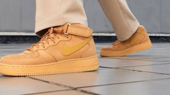 小麦色的魅力之源：Nike Air Force 1 Mid '07 WB 空军一号男子运动鞋