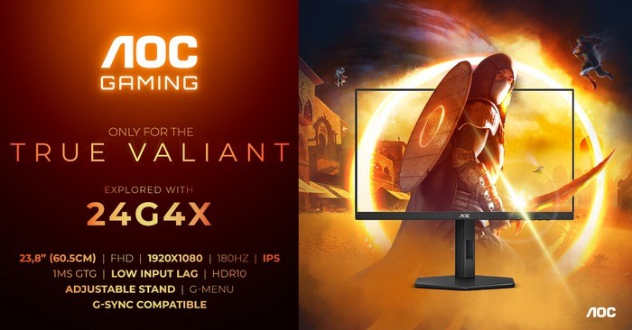 AOC冠捷发布 GAMING G4 系列游戏显示器、180Hz、Fast IPS面板