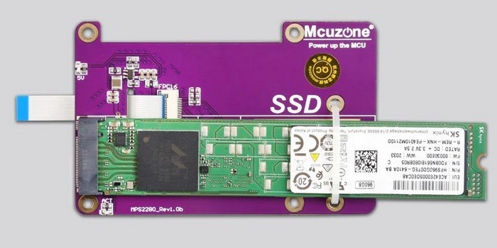 让树莓派5支持 M.2 SSD：Mcuzone 发布 MPS2280 HAT 扩展板