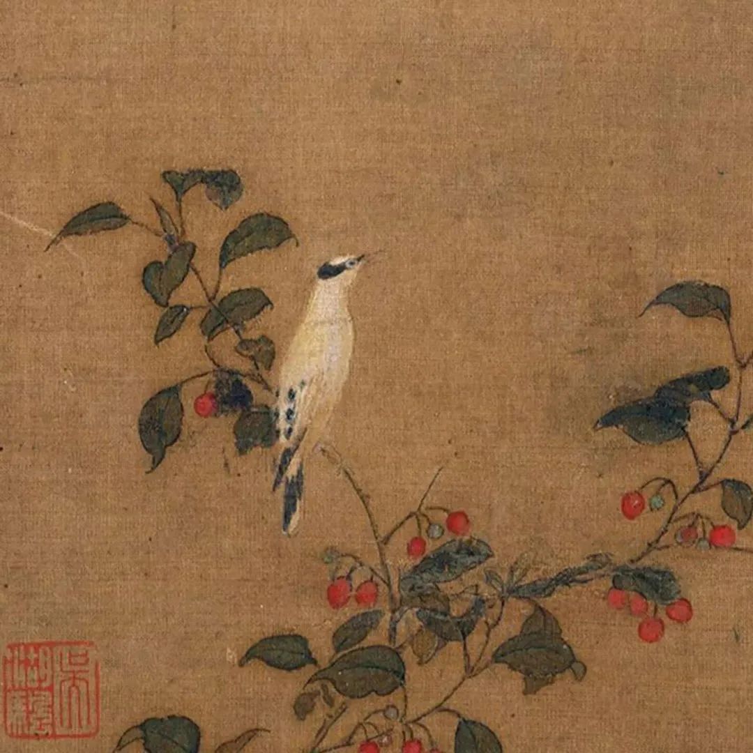 宋代《樱桃黄鹂图》散页，上海博物馆藏 ©上海博物馆