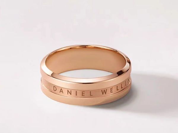 [情人节礼物]DW戒指情侣同款 ELAN系列玫瑰金色个性戒指送女友