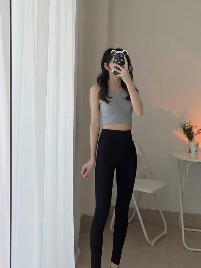 裸感瑜伽裤女高腰提臀跑步运动高弹训练紧身裤高端健身外穿长裤秋