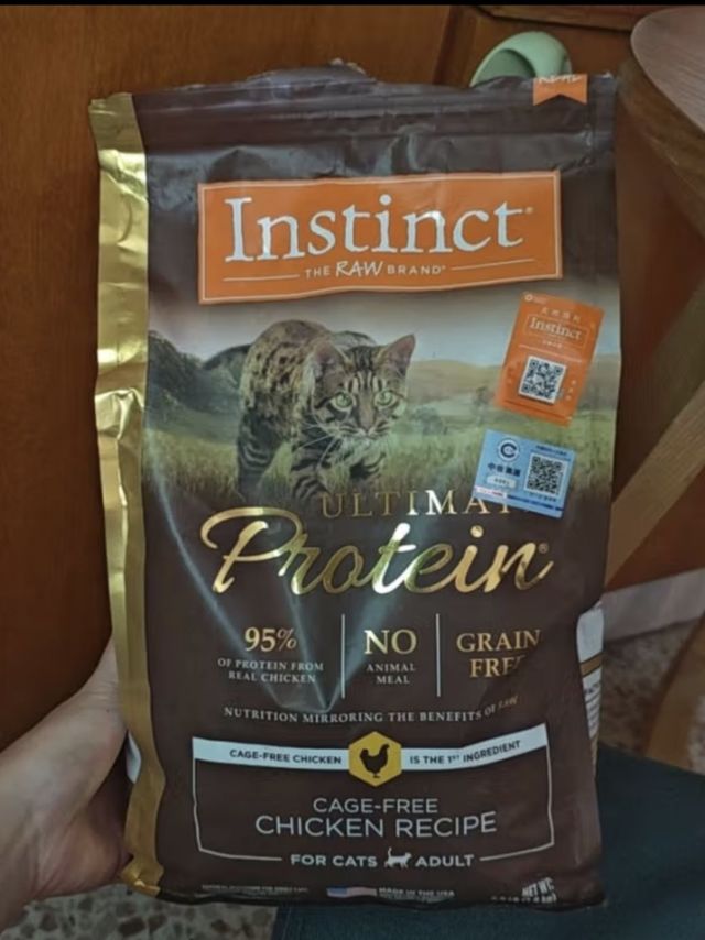 INSTINCT天然百利优质高蛋白鸡肉配方成猫粮4磅