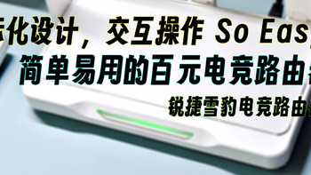 马兰虾的数字生活 篇一百九十三：专属模式设计，设置简单，适合家用的锐捷雪豹电竞路由器 