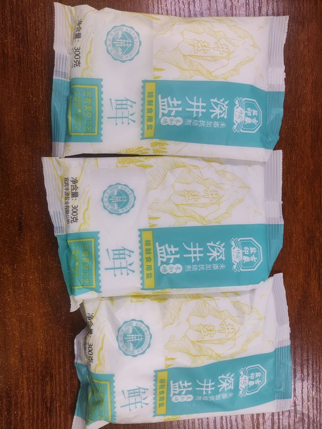 1分钱买的深井食盐300g