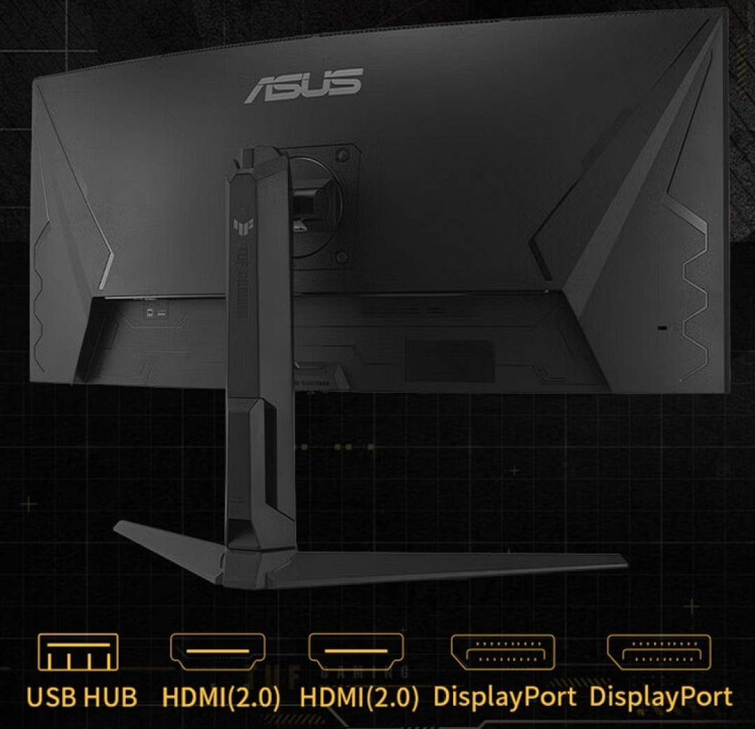 华硕tufgaming战影vg34vql3a曲面显示器180hz1ms防撕裂技术首发价1799