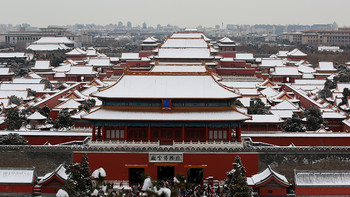 一镜走天下，记录中轴线登高望远的景山公园独特雪景