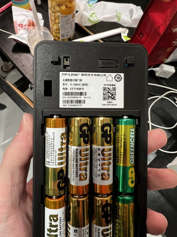 tplink可视门铃电池款改锂电